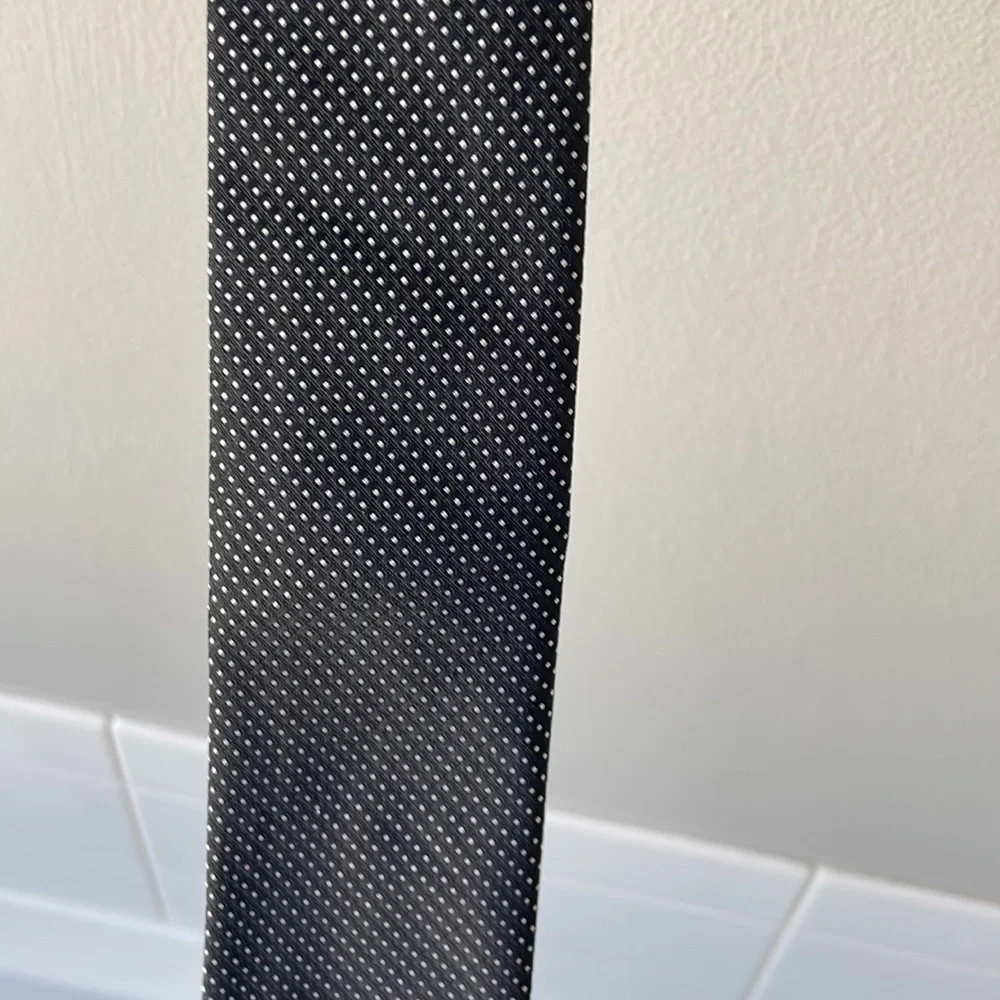 Black polka Dot Clip On Tie